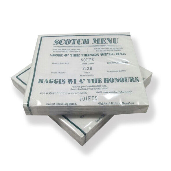 Scottish Napkins- Scottish Menu (1 PACK)