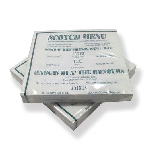 Scottish Napkins- Scottish Menu (1 PACK)