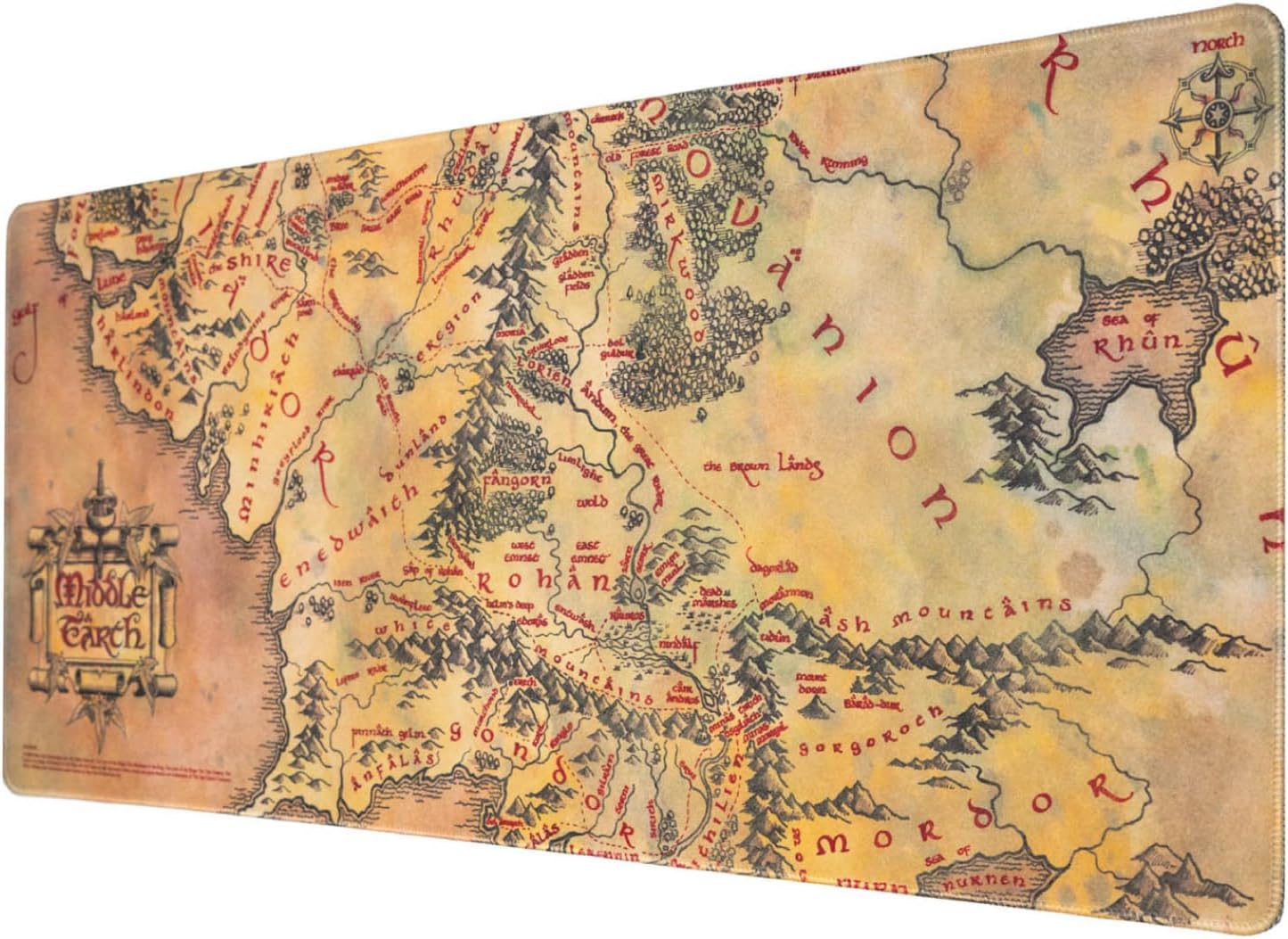 The Lord Of The Rings Large Mouse Mat, LOTR Gaming Mouse Pad XXL