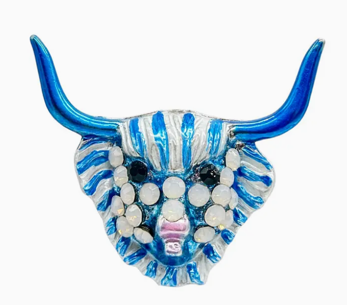 Light Blue Highland Cow Magnet