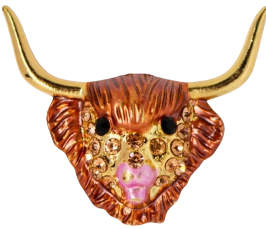 Gold Highland Cow Magnet