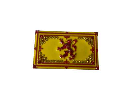 Scottish Lion Rampant Flag Diamante Magnet