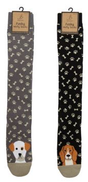 Funky Welly Socks - Playful Puppies ***(1 SUPPLIED)***