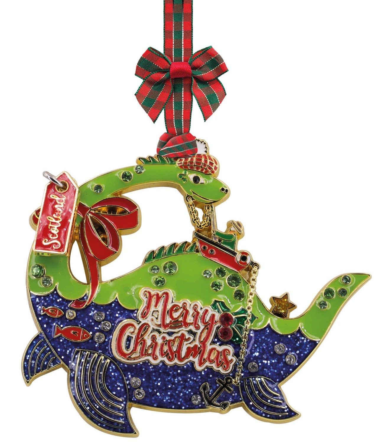 Boxed Metal Crystal Christmas Tree Decoration – Nessie