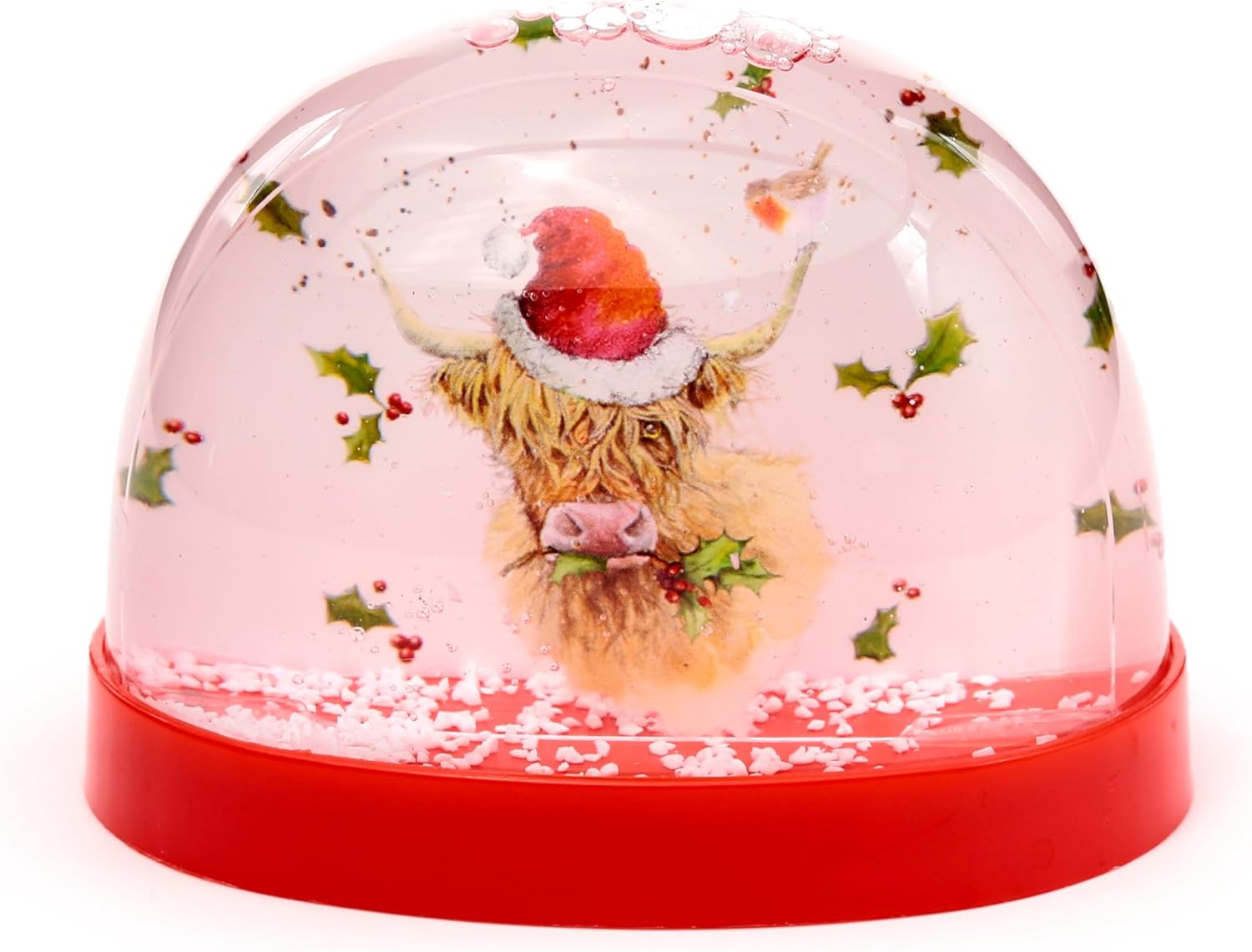 Christmas Jan Pashley Highland Coo Large Glitter Snow Storm