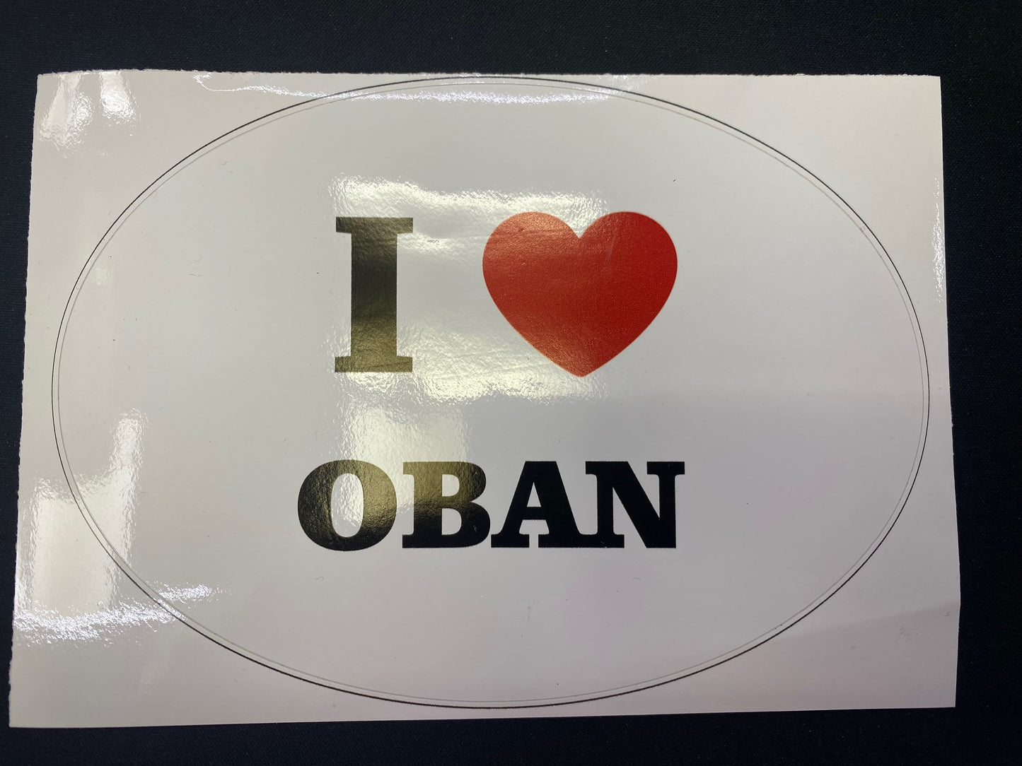 Large I Love Oban Sticker