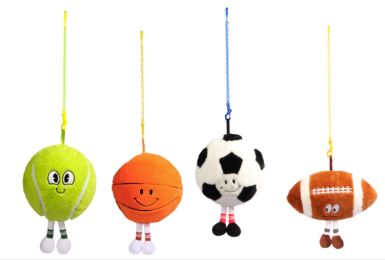 Plush Sports Pal Ball On Cord (1 SUPPLIED)