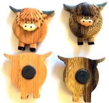 Wooden Highland Cow Magnet 1 SUPPLIED