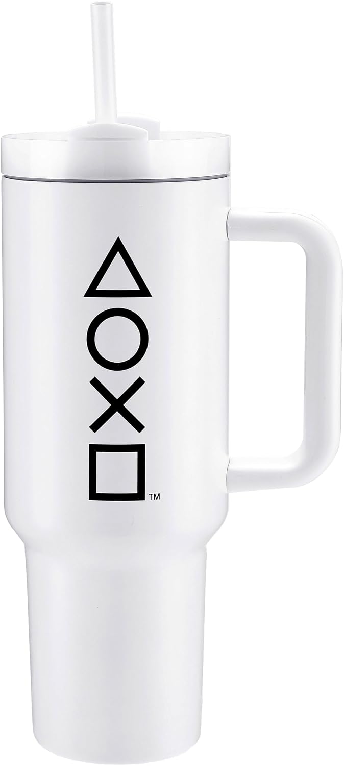 Official PlayStation 40oz/1200ML Tumbler with Straw and Lid