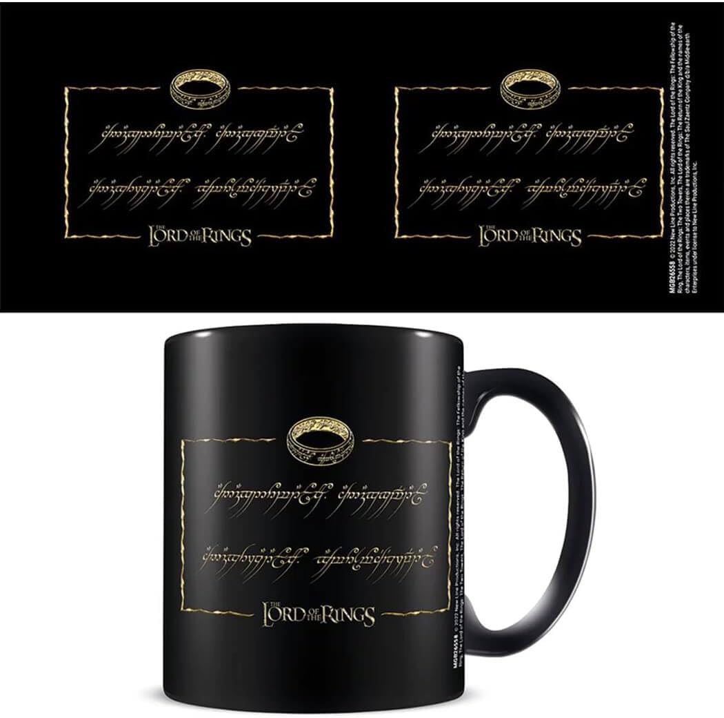 The Lord of The Rings (One Ring) Black Mug