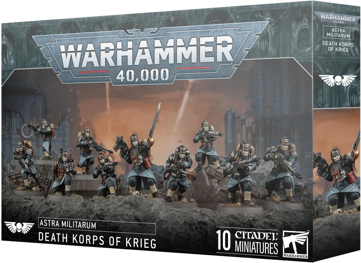 Games Workshop - Warhammer 40,000 - Astra Militarum: Death Korps of Krieg, Grey and Black