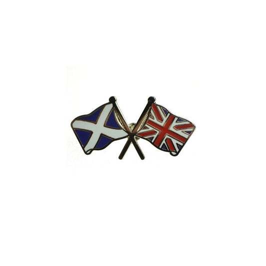 Union Jack-Saltire Friendship Flag Pin Badge - British-Scotland-St Andrews