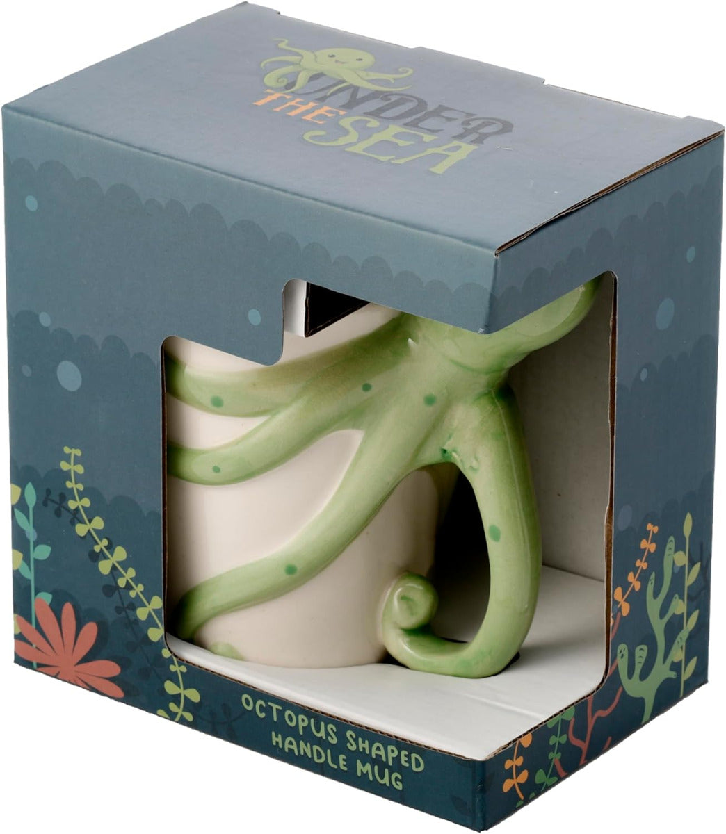 Lisa Parker Cartoon Octopus Handle Ceramic Mug