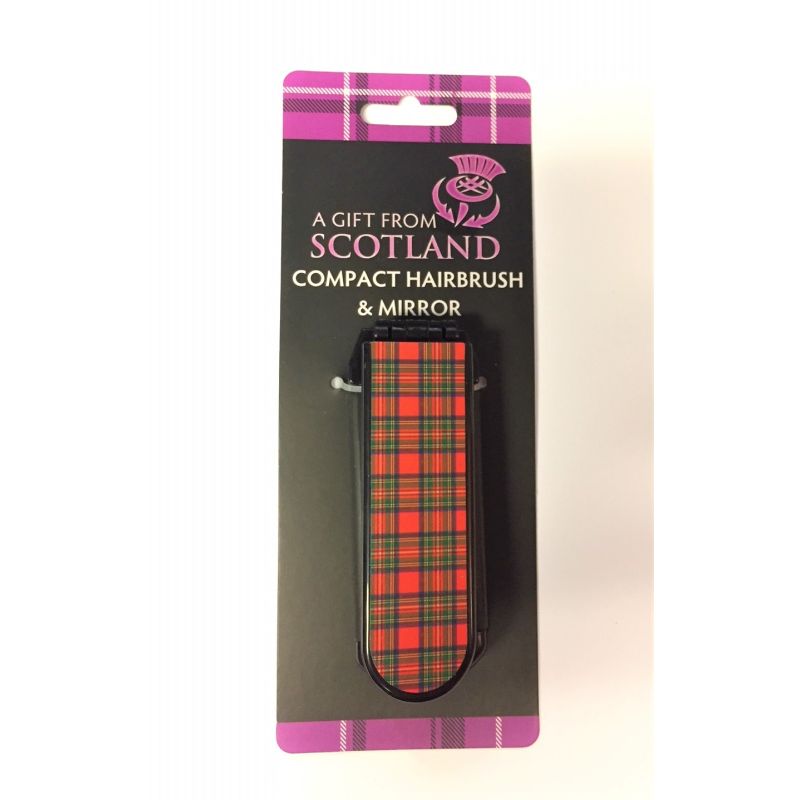 Scottish Compact Hairbrush and mirror