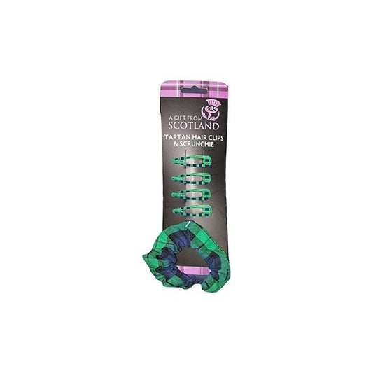 Blackwatch Tartan Hair Clips & Scrunchie