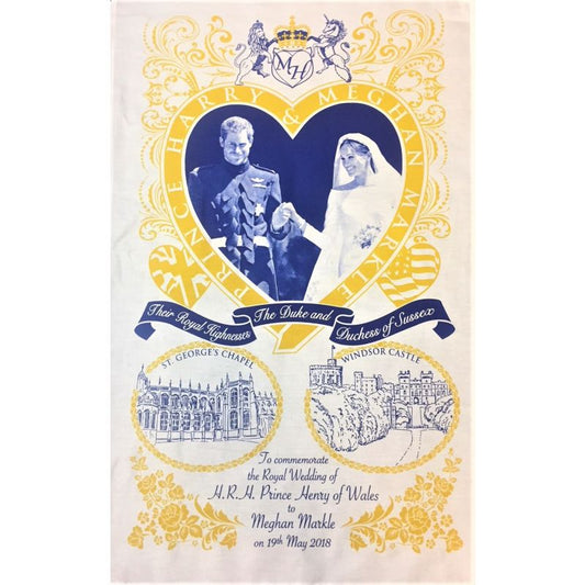 Prince Harry and Meghan Markle Wedding Day Tea Towel