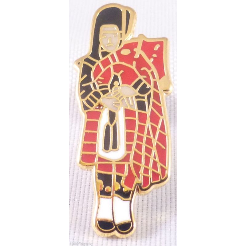 Scottish Piper Pin Badge