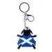 Scottish Saltire Dancing Sheep Acrylic Keyring