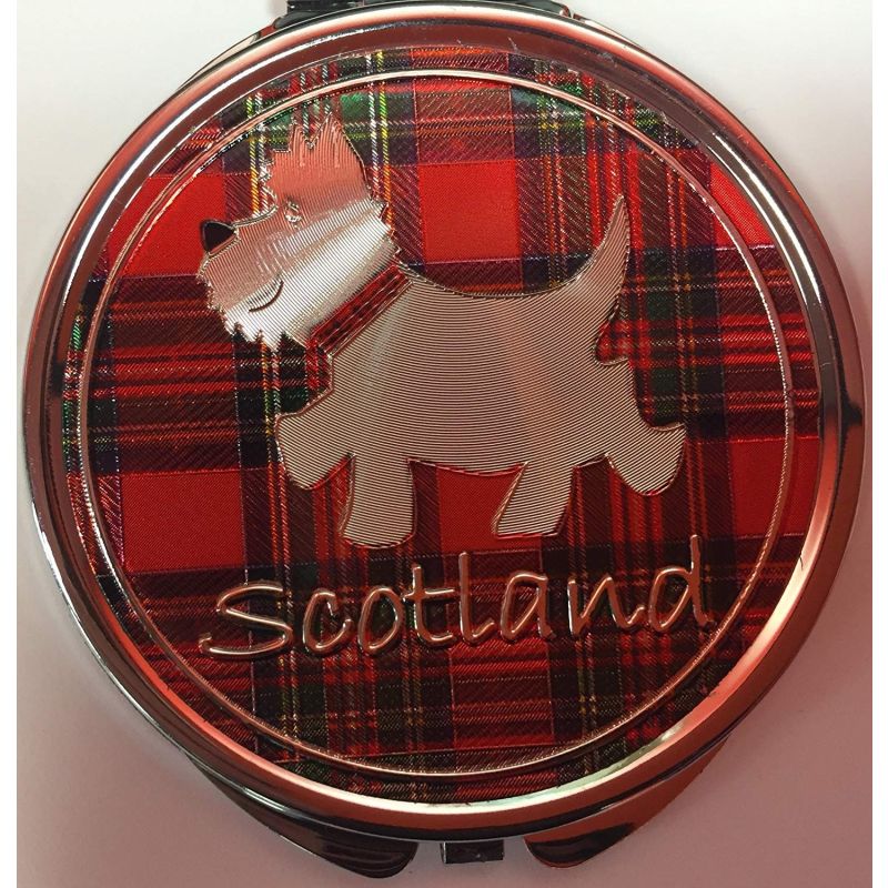Scotland Tartan Westie Compact Mirror