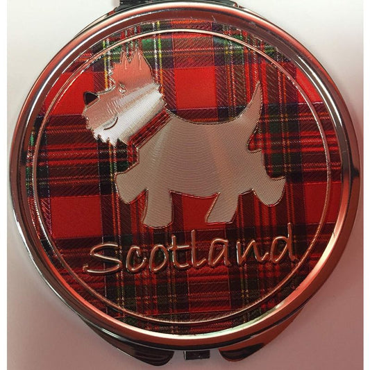 Scotland Tartan Westie Compact Mirror