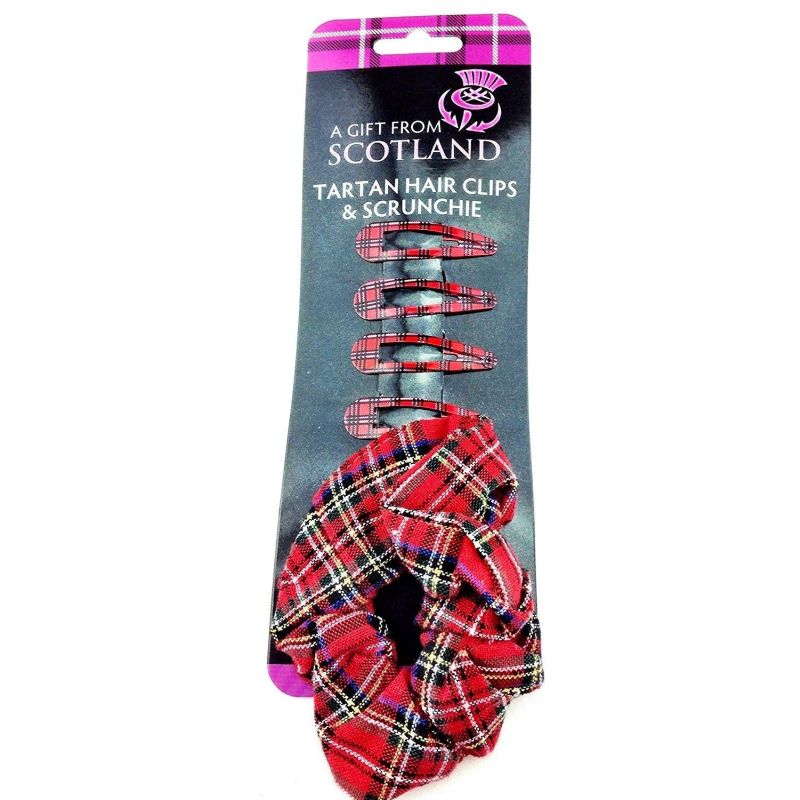 Scottish Gift's - Tartan hair Clips And Scrunchie - Uk Gift's