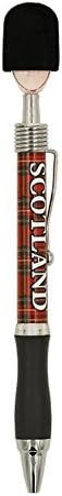 BALLPOINT PEN SOLDIER HEAD WITH SCOTTISH TARTAN DESIGN