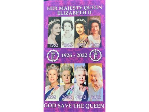 Queen Elizabeth II Through The Years Tea Towel