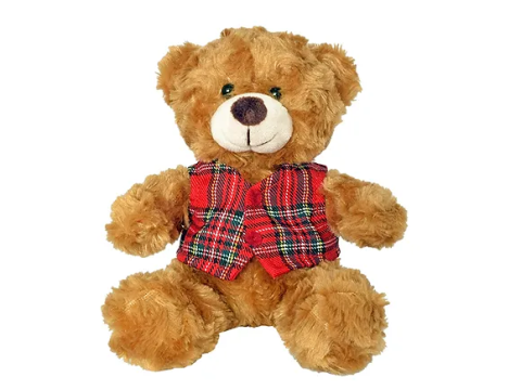 Teddy with Tartan Waistcoat