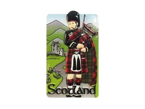 Scottish Piper Resin Fridge Magnet