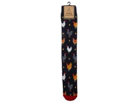 Funky Welly Socks - Colourful Chicken 