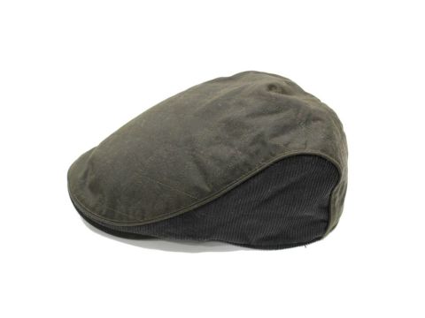 Heritage Traditions Green Wax Cord Flat Cap Hat (S/M)